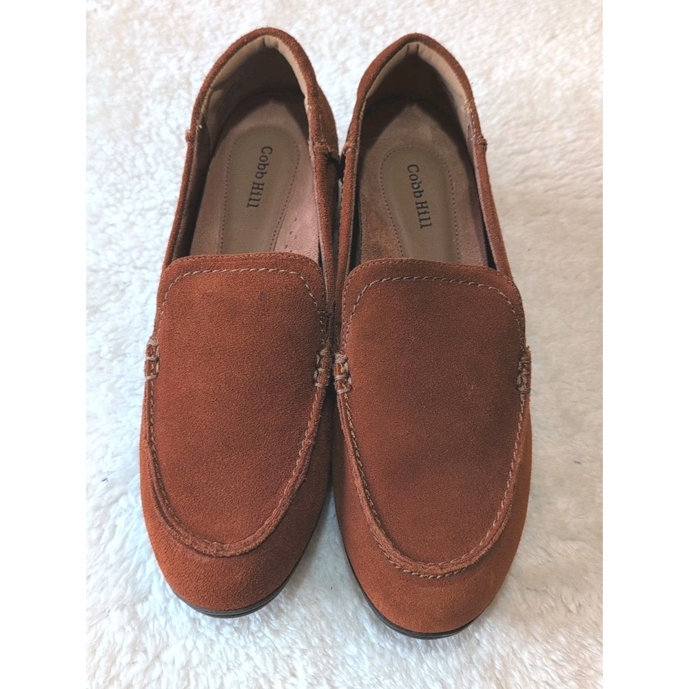 NIB Cobb Hill C19330 Women's Crosbie Moc Rust Suede Loafer US Sz 10 EU 41.5